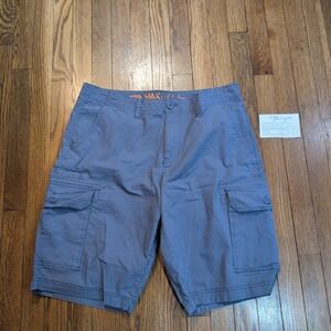 Urban Pipeline Mens Max Flex Cargo Shorts Blue Grey Stretch Tech Pocket Size 36